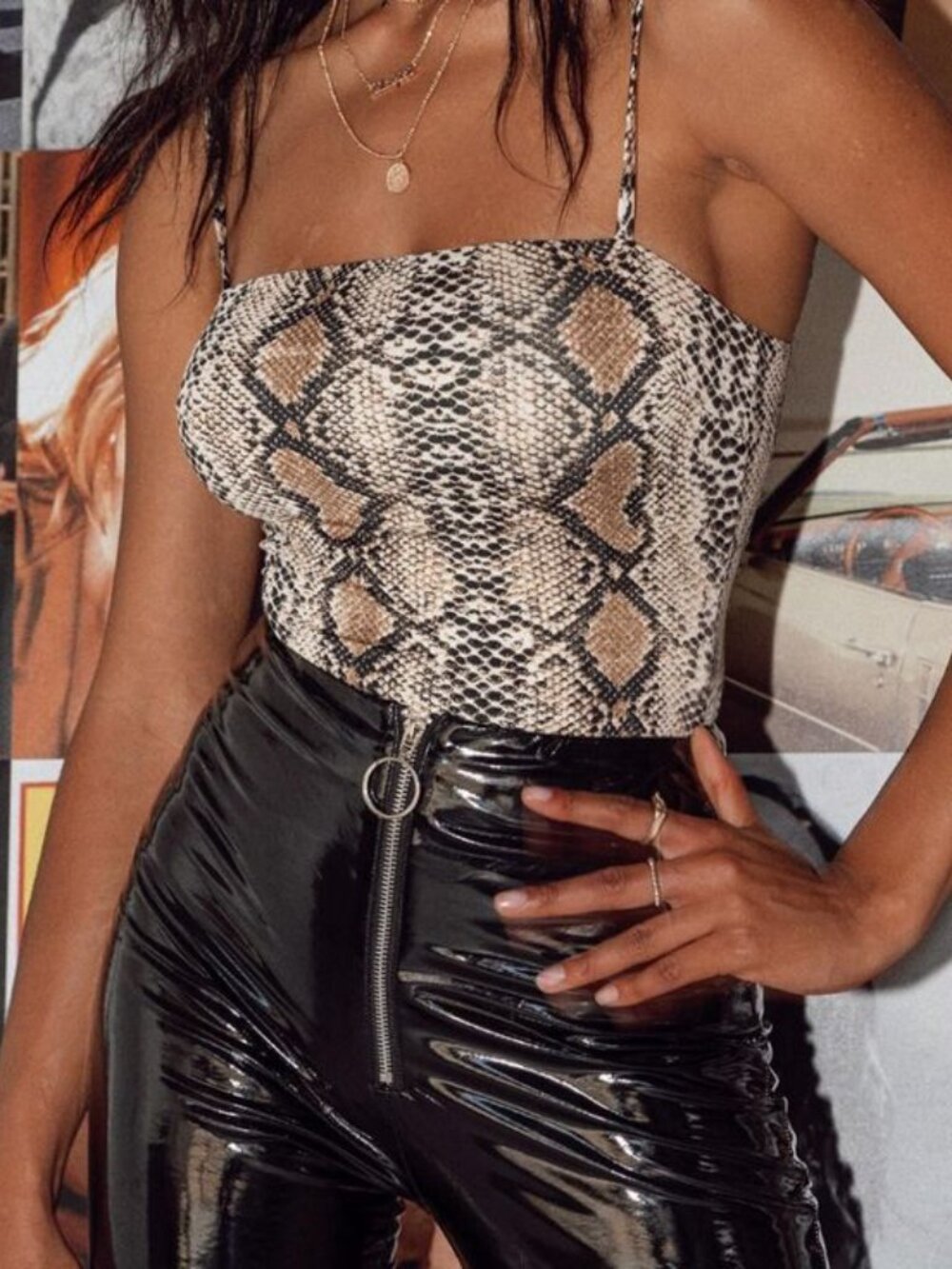 Princess Polly Snake Print Top